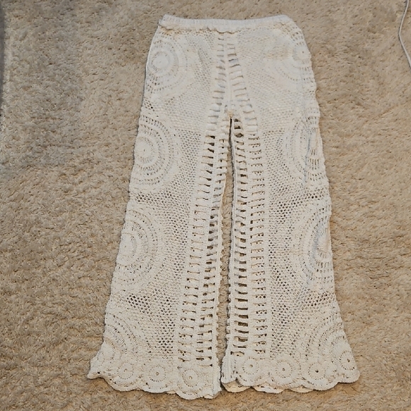 POL Ivory Crochet Knit Trousers - Picture 6 of 6